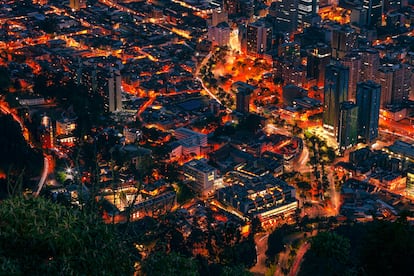 Fragmento de Bogotá desde el cerro de Monserrate.