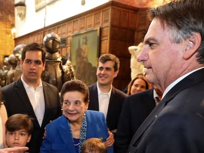 Bolsonaro durante visita ao Instituto Ricardo Brennand, em Pernambuco. 