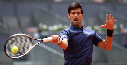 Djokovic, durante el partido frente a Almagro.