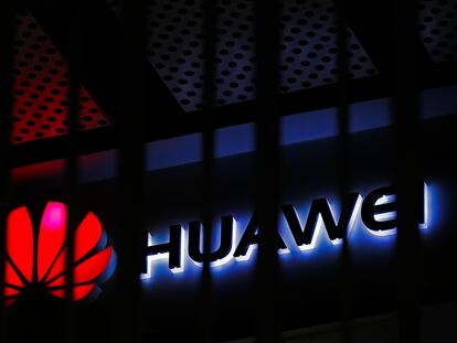 Una tienda de Huawei en Pekín.
