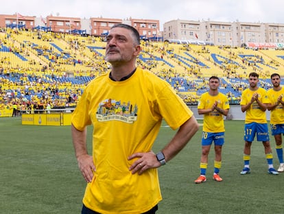 García Pimienta, en su despedida como entrenador de Las Palmas a la conclusión del último partido de LaLiga.