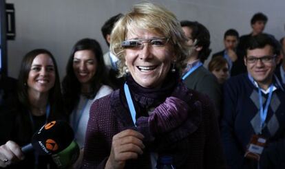 Esperanza Aguirre, en la convenci&oacute;n del PP. 