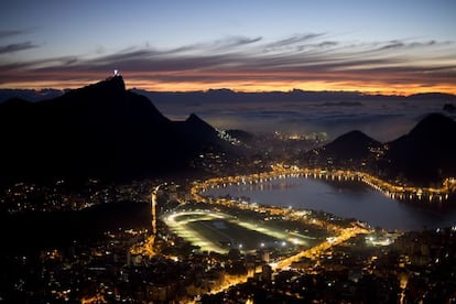 A breathtaking view of Rio at sunrise last month.