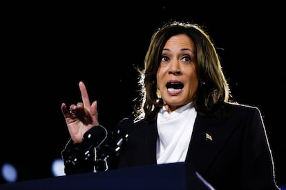 Kamala Harris, durante su intervención.