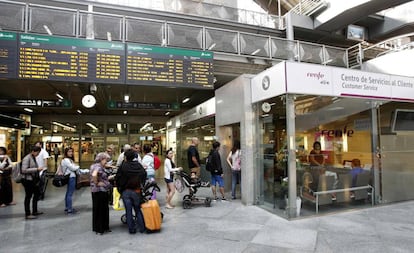 Renfe train station in Atocha.