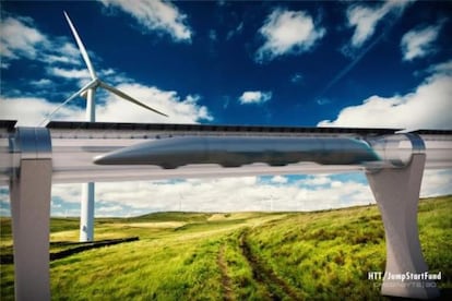 Recreación de cómo será el Hyperloop.