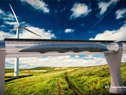 Recreación de cómo será el Hyperloop.