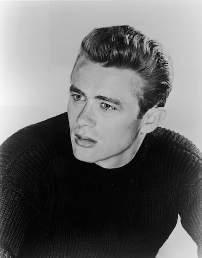 Retrato profesional de James Dean a principios de los años cincuenta.