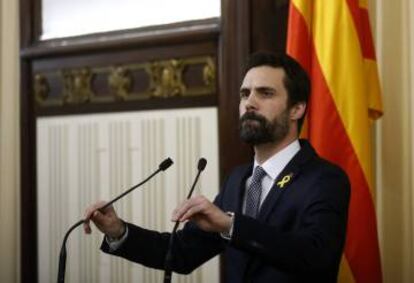 Roger Torrent, speaker of Catalan Parliament, was scheduled to meet Puigdemont.
