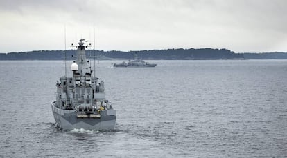 Embarcação sueca no Báltico, em 2014.