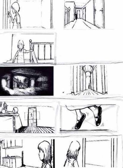 Escenas del <i>story board</i> de <i>El orfanato,</i> de Juan Antonio Bayona.