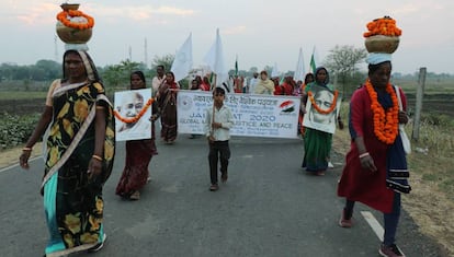 El grupo de caminantes han recorrido ya un puñado de estados del norte de India.