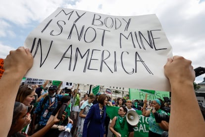 A pro-abortion protesdt in Washington, June 2022. 