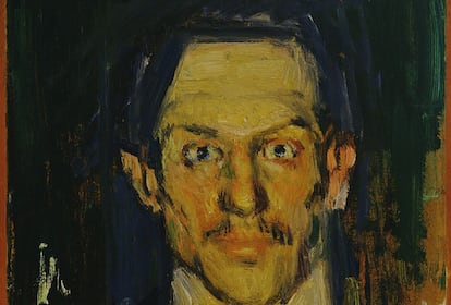 'Autorretrato (Yo)', pertenenciente al MoMA de 1901 con enérgica pincelada que subraya de forma violenta las facciones, hasta el punto de formar una composición geometrizante que da carácter anguloso a los rasgos faciales. En la parte superior izquierda se puede leer "Yo", que da nombre a la exposición.