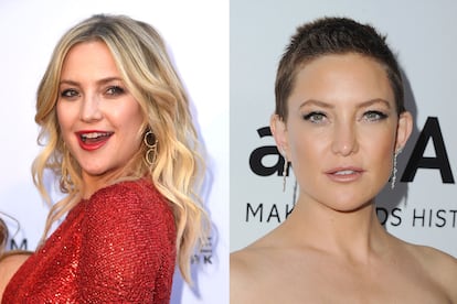 Kate Hudson. Igual que P!nk, pero tres años antes, la intérprete pasó su melena rubia por la maquinilla. Lo compartió en Instagram, con una imagen de un vídeo dirigido por Sia y una sola palabra: Freedom (libertad). Y no, no es rubia natural, como pudimos apreciar en los días siguientes, donde lucía su castaño. Si bien la excusa para raparse fue el proyecto, ha reconocido con el paso del tiempo que fue liberador. "Me emocionó librarme de todo ese pelo viejo". Eso sí, la aventura duró poco y rápidamente volvió al color rubio.