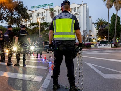 Imagen de archivo de una operación policial en Marbella.