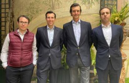 El equipo de Panza Capital: Álvaro Jabón, Ricardo Cañete, Gustavo Trillo (presidente y consejero delegado) y Maximiano Pablos.