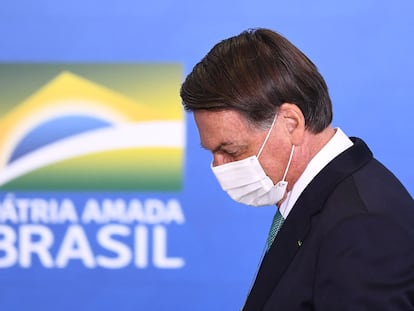 O presidente Jair Bolsonaro em evento no Planalto em 1º de junho.