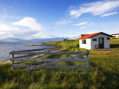 Una granja cerca de Akurbekka en la costa norte de Islandia.