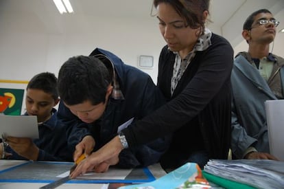 Alumnos del Instituto de Educación Especial de Túnez.