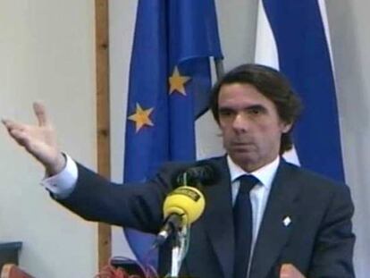 Aznar defiende en Jerusalén la política de Israel