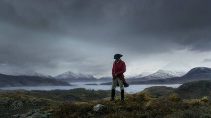 L'actor que encarna el llibert Equiano a 'Vertigo Sea', d'Akomfrah, a la Tàpies.