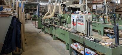 Empresa de fabricación de muebles en el polígono de Mancha Real, en Jaén.