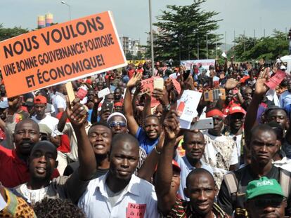 Manifestaci&oacute;n en Bamako. 