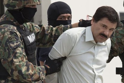 &#039;El Chapo&#039; Guzm&aacute;n em fevereiro de 2014, quando foi capturado.