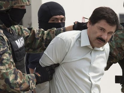 &#039;El Chapo&#039; Guzm&aacute;n em fevereiro de 2014, quando foi capturado.