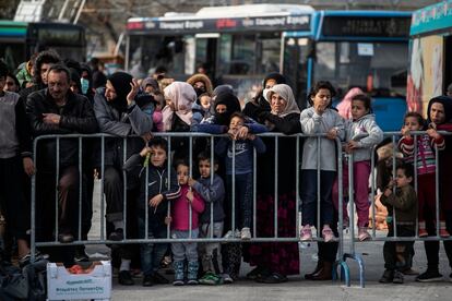El Puerto de Mitelene, en la isla griega de Lesbos, el 4 de marzo pasado.
