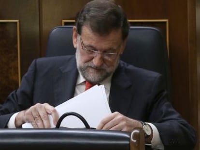Mariano Rajoy durante un pleno del Congreso, el 17 de diciembre.