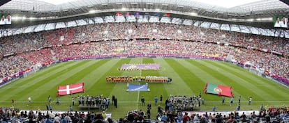 Vista del estadio antes del inicio del partido.