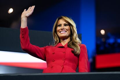 Melania Trump, en la convención republicana celebrada en Milwaukee, Wisconsin, el 18 de julio de 2024.