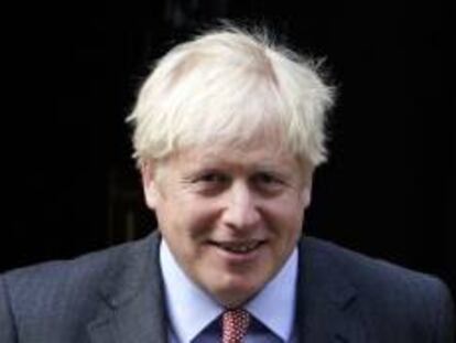 El primer ministro británico, Boris Johnson leaves.