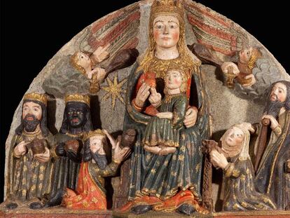 El tímpano de la capilla de Doña Leonor, de autor anónimo.