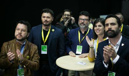 Pere Aragonès, Gabriel Rufián, Joan Josep Nuet, Marta Vilalta i Roger Torrent segueixen els resultats a TV3.