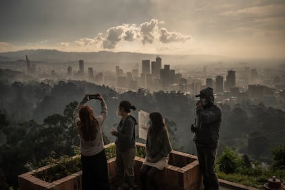 Incendios forestales en Bogotá, Colombia, en enero de 2024.