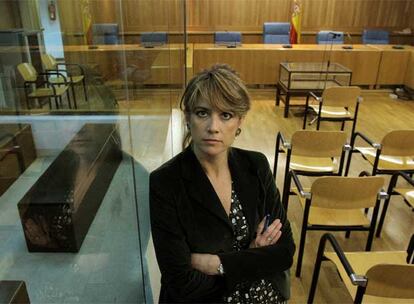 La fiscal antiterrorista Dolores Delgado, en la sala blindada de la Audiencia Nacional.