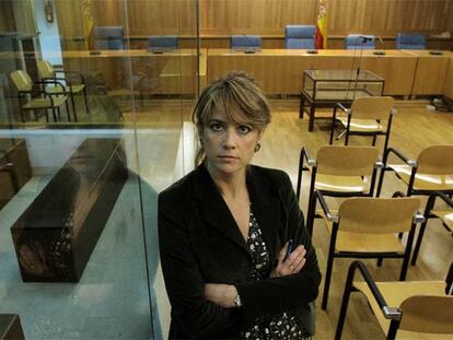 La fiscal antiterrorista Dolores Delgado, en la sala blindada de la Audiencia Nacional.