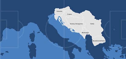 mapa fútbol balcanes