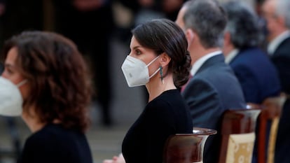 La reina Letizia con los pendientes de Rod Almayate en la entrega de los Premios Nacionales del Deporte, en 2021.