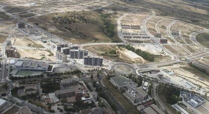 Vistan aérea de Nuevo Tres Cantos el martes 18 de junio de 2013 por la mañana.