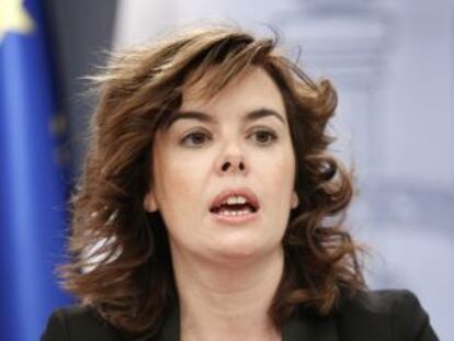 La vicepresidenta del Gobierno, Soraya Sáenz de Santamaría,