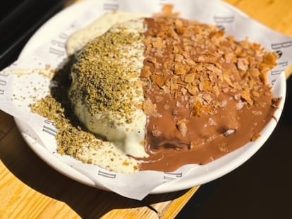 El postre 'Cakebeen', en la cafetería Borbeen, en el centro de Madrid, en una imagen cedida por el local.