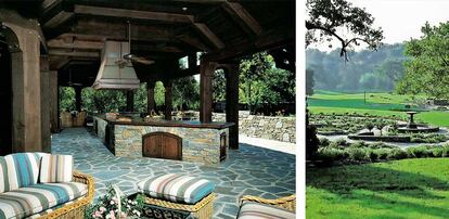 Detalle de la zona de barbacoa y los jardines diseñados por el arquitecto paisajista Thomas A. Stone. | ALTERVERS ASSOCIATES.