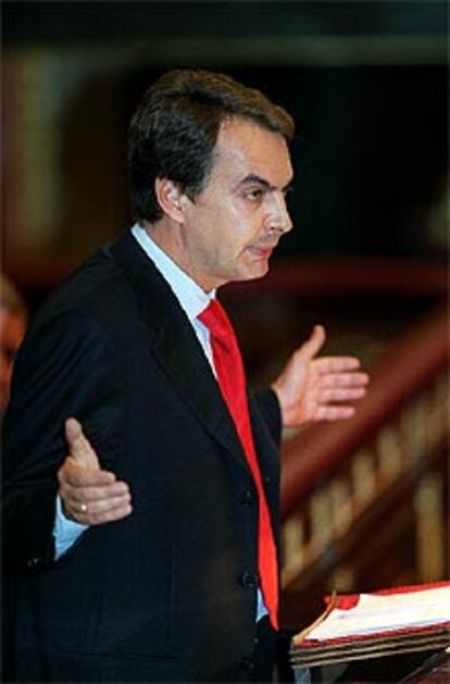 José Luis Rodríguez Zapatero, durante su intervención.