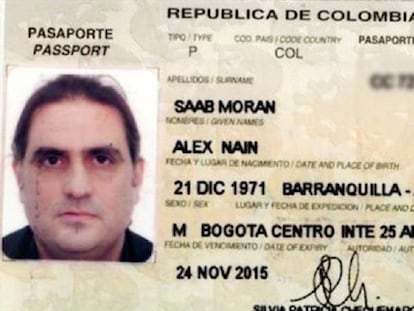 Imagen del pasaporte de Alex Saab, detenido en Cabo Verde.