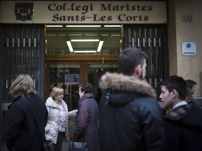 La puerta del colegio Maristas Sants Les Corts de Barcelona