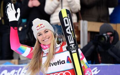 Lindsey Vonn, en el Mundial de 2015.